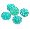 round 20 mm druzy resin cabochon for jewelry making teal