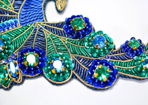 beaded peacock necklace