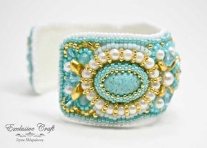 tutorial bead embroidered cuff bracelet 
