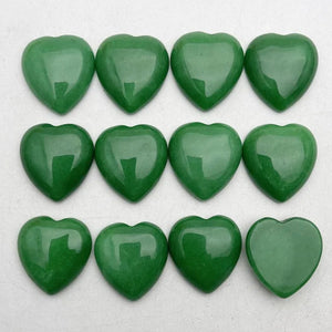 green heart cabochon 23 mm