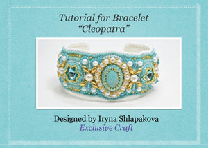 tutorial and kit for bead embroidered cuff bracelet for beginner 