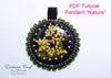PDF bead embroidery tutorial pattern pendant dry flowers