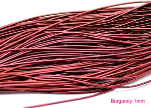 smooth purl french wire 1mm burgundy
