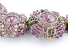 purple bead woven handmade lilac purple necklace