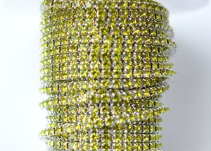 olivine rhinestone cup chain 3 mm 