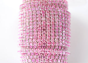 pink rhinestone cup chain 3 mm 