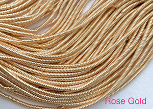spiral smooth french wire rose gold