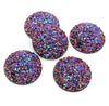 round 20 mm resin cabochon for jewelry making purple