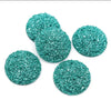 round 20 mm resin cabochon for jewelry making teal