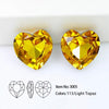 light topaz crystal heart 28 mm for jewelry making