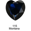 montana crystal heart 28 mm for jewelry making