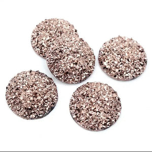round 20 mm resin cabochon for jewelry making bronze