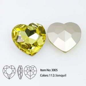 jonquil crystal heart 28 mm for jewelry making