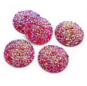 round 20 mm resin cabochon for jewelry making red
