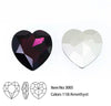 amethyst crystal heart 28 mm for jewelry making