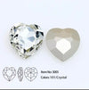 crystal heart 28 mm for jewelry making