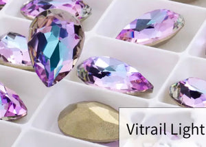 vitrail light pear shaped crystal 20x30 mm