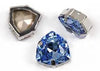 sapphire trilliant crystal in settings