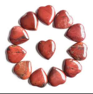 red brown heart cabochon 23 mm