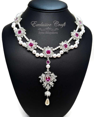 handcrafted beaded necklace bridal