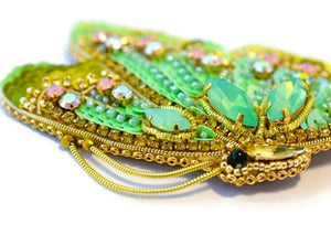oidered green gold butterfly brooch 
