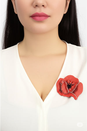 Brooch "Poppy Flower"