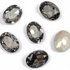 black diamond oval crystal 10x14 mm
