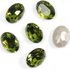 olivine oval crystal 10x14 mm