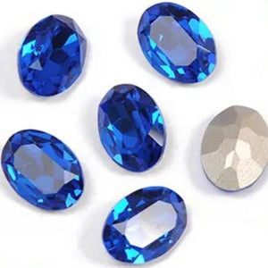 capri blue oval crystal 10x14 mm