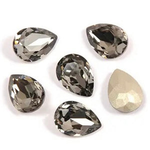 black diamond pear crystal 10x14 mm