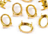 gold settings for oval crystal 13x18 mm