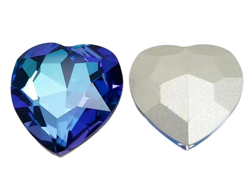 bermuda blue crystal heart 28 mm for jewelry making