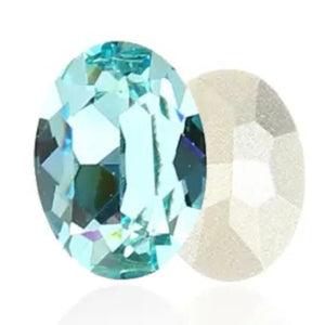 large oval crystal 20x30mm aquamarine