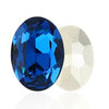large oval crystal 20x30mm capri blue