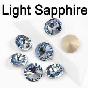 light sapphire  rivoli 12 mm