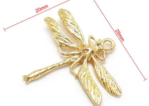 gold dragonfly pendant for jewelry making 