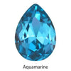 aquamarine pear shaped crystal 20x30 mm