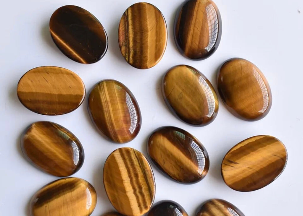 oval tiger eye stone cabochons for jewelry making