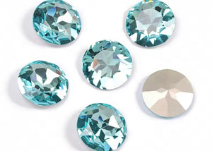 aquamarine 27 mm round crystal