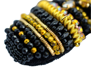 Black and gold beaded bee jewelry beading tutorial
