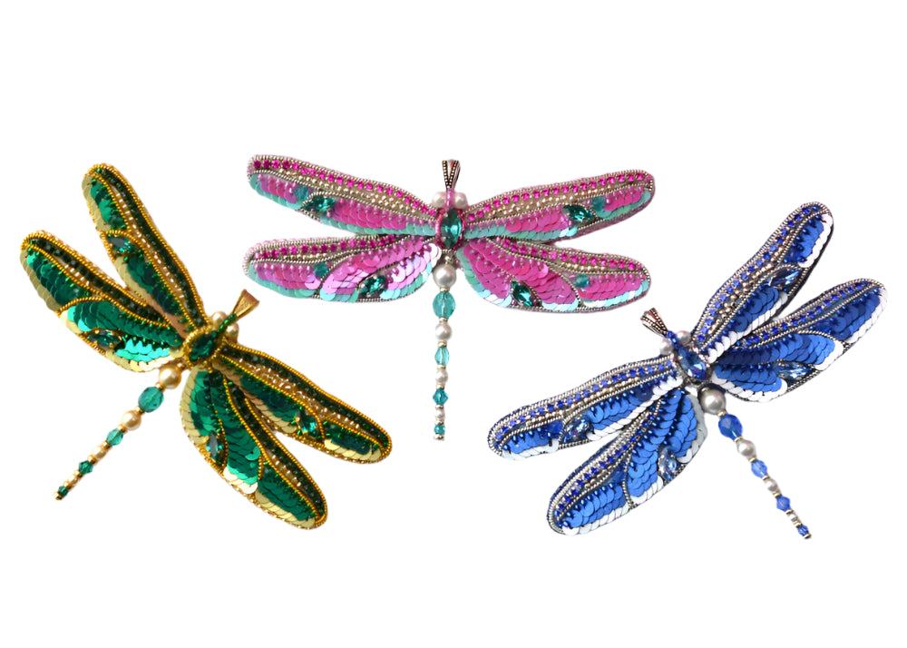 Colorful dragonfly pendant beading tutorial