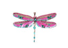 fuchsia dragonfly necklace handmade
