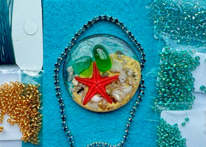 beading kit tutorial bead embroidery pendant