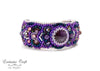 purple beaded cuff bracelet