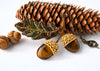 bead embroidered acorn branch 