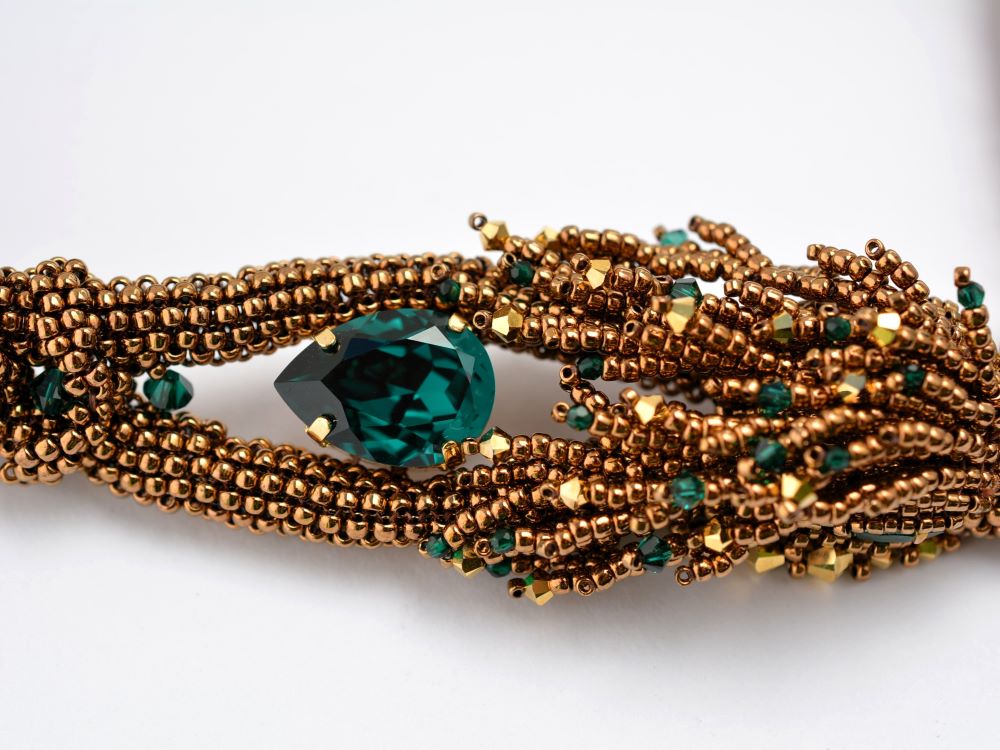 Sand Dollar Glass Bead Bracelet - Nautical Beach Ocean Jewelry - Handmade Beaded  Bracelets for Women - Fiona - BR2824D - FIONA ACCESSORIES