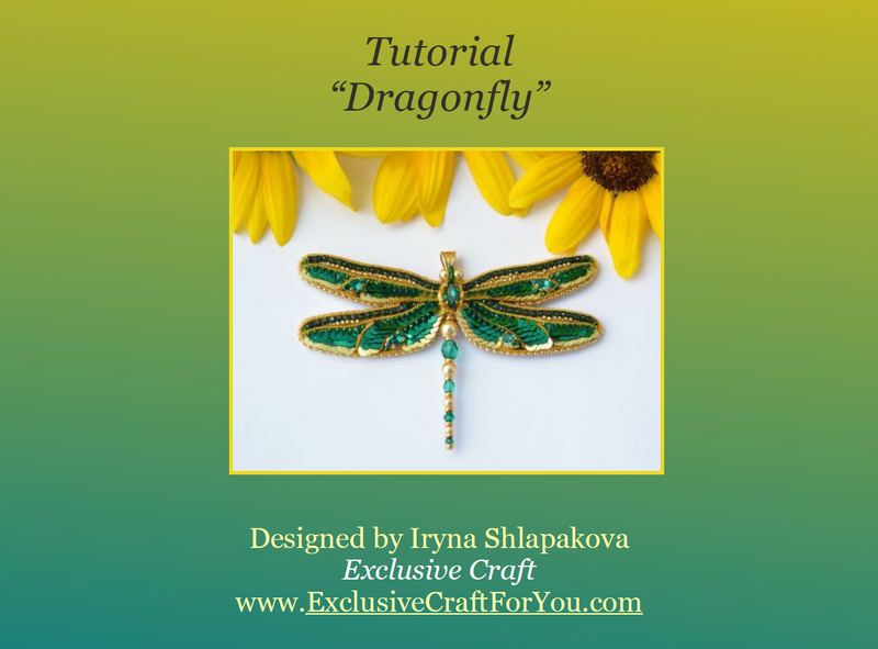 Dragonfly-shaped pendant with green gemstones tutorial