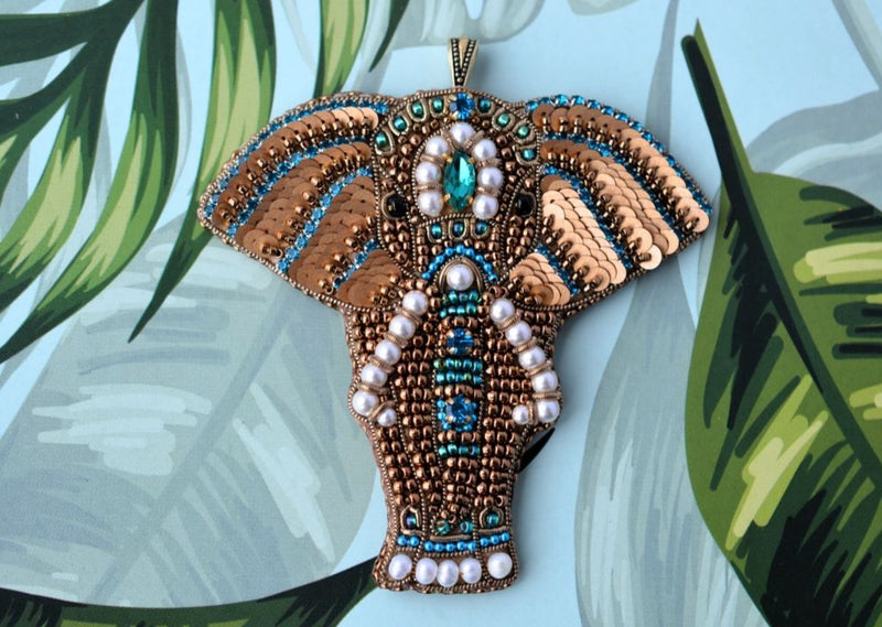 bead embroidery elephant beading zoom class tutorial 