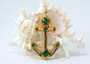 bead embroidery and gold work beading zoom class for anchor pendant