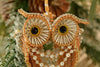 beaded owl christmas ornament handmade